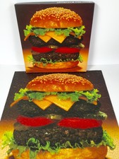 Pass The Ketchup Cheeseburger Springbok 500 Piece Complete Puzzle Hamburger Vtg