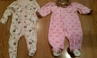 2 Baby Girls' Size 3-6 Months Sleepwear/Pajamas Bon Be'Be' Old Navy 