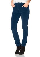 Damen Cord Samt Hose Cheer Petrol gerades Bein 20 21 22 23 40 42 44 46 NEU 