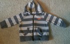 Kid Boys Carter's 9 Months Gray Hoodie Jacket Sweater 9 MOS Zipper Long Sleeve 