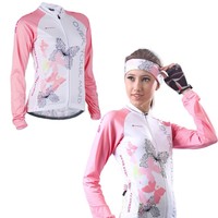 Damen Atmungsaktiv Fahrrad Radfahren Radtrikot Fahrradtrikot Jersey Langarm N037