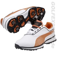 PUMA GOLF GOLFSCHUHE HERREN TITANLITE WHITE/BLACK/VIBRANT ORANGE WASSERDICHT NEU