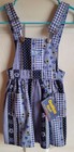 OSKOSH B'GOSH DENIM JUMPERALL W/FLORAL/HEARTS/DOTS & CHECKERED PATTERN SIZE 4-T