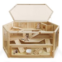 Hamsterkäfig Nagerstall Kleintierkäfig Mäusekäfig Rattenkäfig Nagervilla Holz