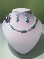 Modeschmuck Set, Ohrringe, Halskette,  Handarbeit, Hobbyaufgabe