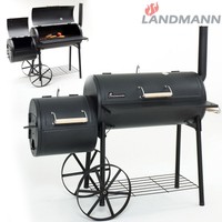 LANDMANN SMOKER GRILL WAGEN LOK AMERICAN BBQ KAMIN RÄUCHER HOLZ OFEN BARBECUE XL