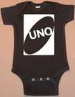 All Black Onesies - UNO -6/12/18 sizes