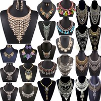 Neu Damen Statement Geometrisch Halskette Gliederkette Collier Schmuck Blogger