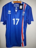 Neu Island Heim Trikot Gunnarsson 17 Gr. L EM 2016