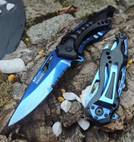 MTECH Ballistic Messer Taschenmesser Flaschenöffner blue coated MTA705BL