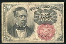 10 Ten Cents Fifth Issue Fractional Currency Note Very Fine