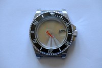 Tauchergehäuse KERAMIKlynette ETA 2824 2836 Edelstahl Saffirglas Schwarz !!