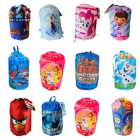 Indoor Sleeping Bag Slumber Bag Printed Drawstring Bag Kids 100% Polyester