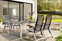 NEU 7-tlg. Kettler Wave Gartenmöbel Set: 1 Gartentisch 160 cm und 6 Klappsessel