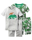 NEW Carter's 4 Piece Dinosaur Applique Print Cotton PJs NWT 2T 3T 4T 5T Summer