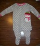 Girls CARTER'S SNOWMAN Blanket Sleeper / Pajamas - Size 4 - NEW NWT $30 GRAY