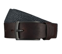 bugatti Gürtel Herrengürtel Flechtgürtel Stretchgürtel Grau