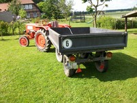 Schlepper FAHR D88 incl. 2-Achs-Anhänger
