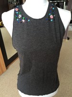 H&M Damen Top Tshirt Gr S Grau