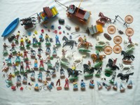 ELASTOLIN + PLASTY Cowboys Banditen Indianer Soldaten Ritter Kutschen Zubehör