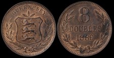 Guernsey 1889H 8 Doubles. Km-7, S-7206