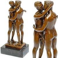 EROTIK BRONZE MÄNNER AKT FIGUR sexy + SCHWUL QUEER EYE GAY HOMO-ART MÄNNERLIEBE 