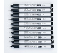 Copic Multiliner Fineliner SP 0,03, 0,05, 0,1, 0,2, 0,25, 0,3, 0,35, 0,5, 0,7,BS