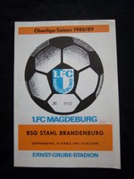 Orig.PRG   DDR Oberliga  1988/89   1.FC MAGDEBURG - BSG STAHL BRANDENBURG  !!