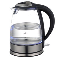 1,8 l Glas LED Wasserkocher Edelstahl Beleuchtung 1.8 Liter kabellos 2200 Watt