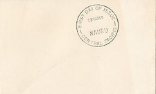 Postmark Nauru Central Pacific 1969 trial Fdc on plain cover, by manufacturer