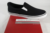 Marco Tozzi Damen Slipper, schwarz, Gummisohle, Stoff   NEU!