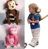 Children Monkey Plush School Bag Anti-Lost Kindergartens Kid Backpacks 