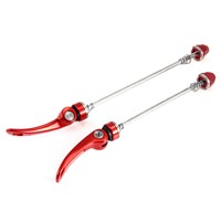 Fahrrad Schnellspanner Schnellspannachse Spannhebel Sicherheits SET Achse Rot