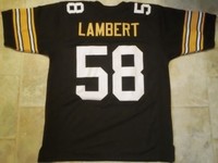 Pittsburgh Steelers Jack Lambert UNSIGNED CUSTOM Black Jersey - Large