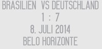 DFB Deutschland vs Brasilien Match Details Flock für Adidas Away Trikot 08.07.14