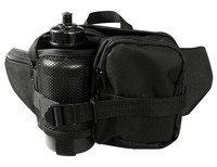 Bauchtasche Schwarz mit Trinkflasche Doggy Bag Gürteltasche Outdoor Pack 