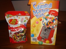 Carousel Classic Gumball Machine Bank w/2 lb bag of Jelly Belly 49 Flavor Candy