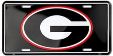 Georgia Bulldogs Metal License Plate NCAA Auto Tag College Vanity Logo Team Sign