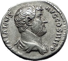 Hadrian 117-138AD Silver Rare Ancient Roman Coin Fortuna Luck Cult i58490