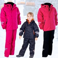 SCHNEEANZUG 3-TEILIGER SKIANZUG ALPIN SKI KINDER MÄDCHEN JUNGEN JACKE HOSE WOW! 