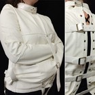 White or Black Asylum Patient Straight Jacket Halloween Costume Unisex S/M L/XL