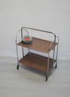 Servierwagen Teewagen Beistelltisch 60er Jahre Bremshey Dinett Klappbar Flower 