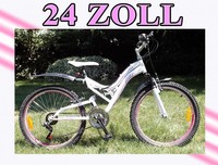 24 ZOLL MOUNTAINBIKE JUGENDFAHRRAD FAHRRAD KINDERFAHRRAD Mädchenfahrrad 18 GANG 