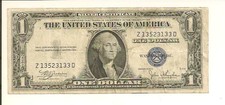 1935C $1 Silver Certificate Z 1352 3133 D