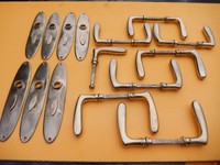 EINE,Türgarnitur,Messing,Langschild,Jugendstil,Kastenschloß,sehr guter zustand !