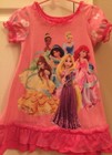 Disney Store Girl 2t Pink Princess Nightgown Short Sleeve Ruffles