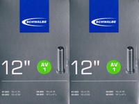 2x Schwalbe AV 1 Schlauch 12" 203 Ventil: Auto Schrader AV1 Autoventil
