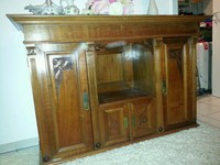 Vertiko Aufsatz Vertico Vitrine Jugendstil Gründerzeitstil Nussbaum ?