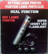 2 in 1 laser key ring laser pointer cat toy batteries inculded