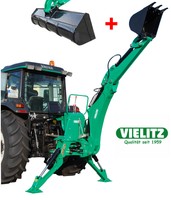 Heckbagger, 3,6m Reichweite inklusive Tieflöffel 40cm und Grabenlöffel 120cm